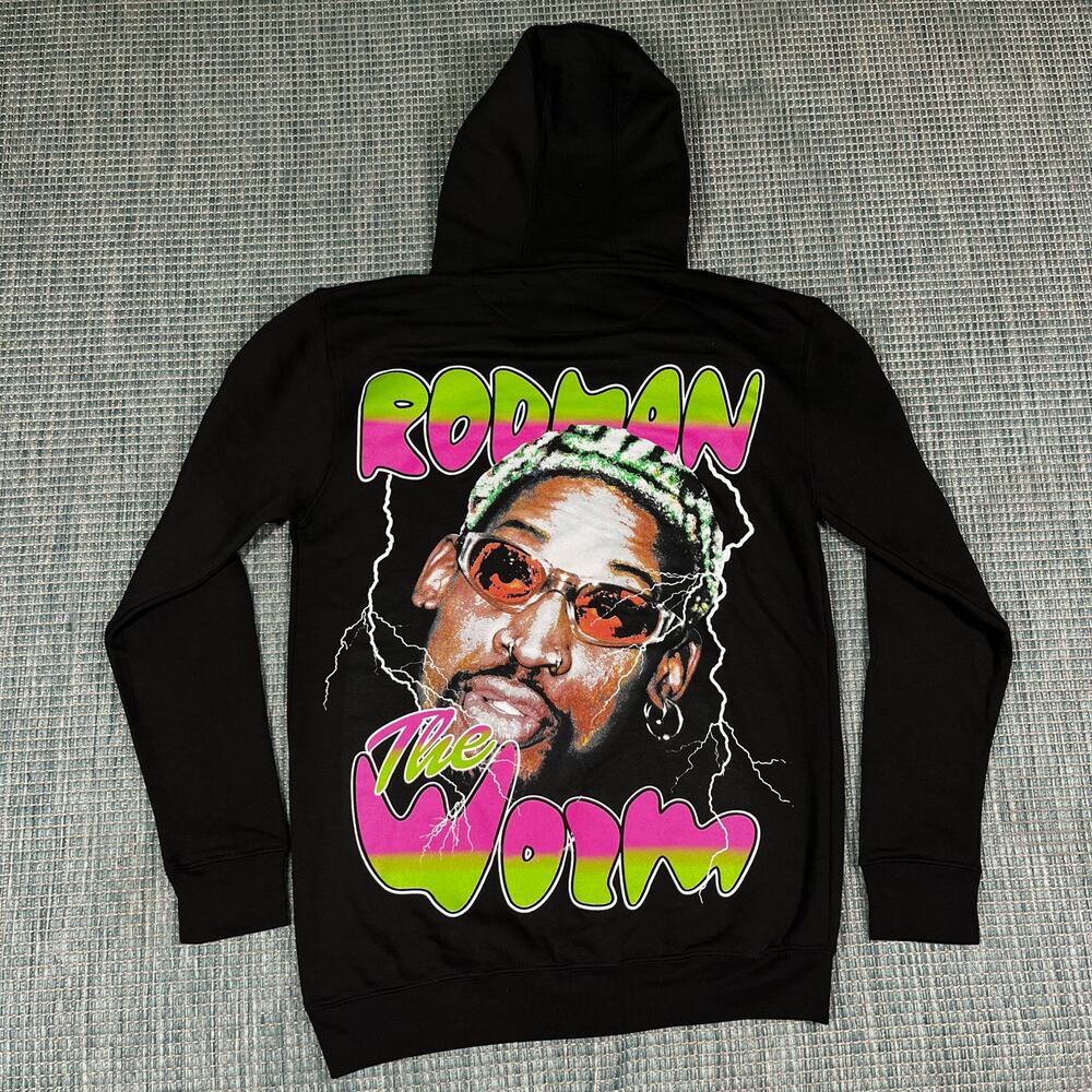Dennis Rodman The Worm Hoodie Hooded Sweatshirt Men’s Size S New